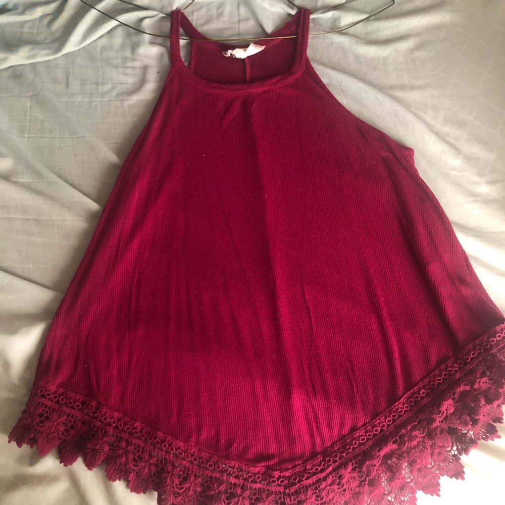 Pink Rose Sz. S Lace Tank